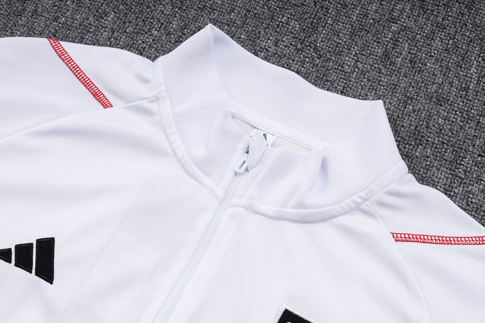 Conjunto São Paulo Adidas Zíper Curto Branco