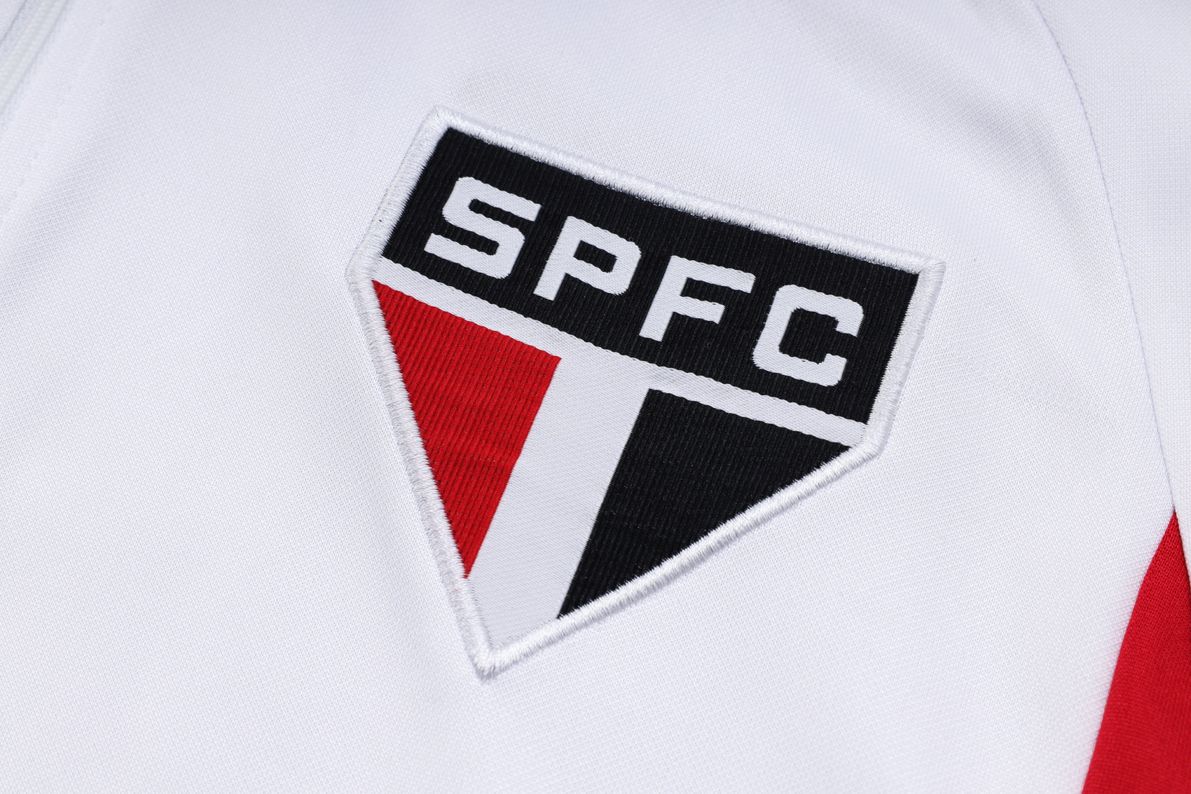 Conjunto São Paulo Adidas Zíper Curto Branco