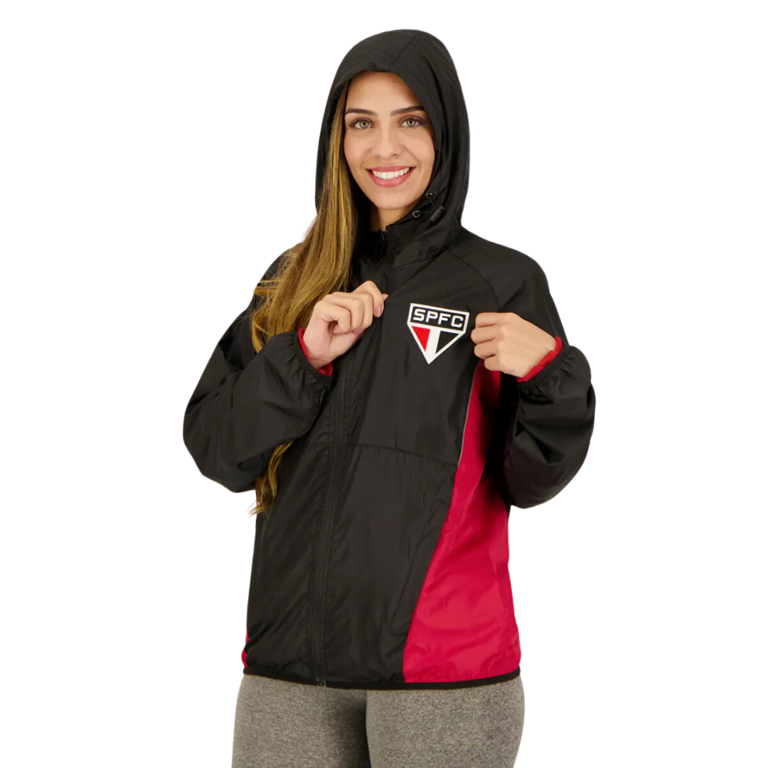 Jaqueta São Paulo Corta Vento Reflective Feminina Preta