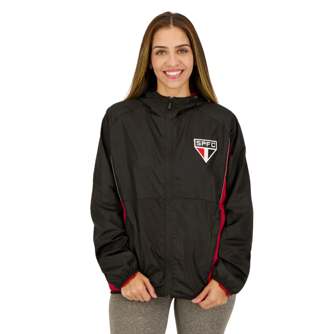 Jaqueta São Paulo Corta Vento Reflective Feminina Preta