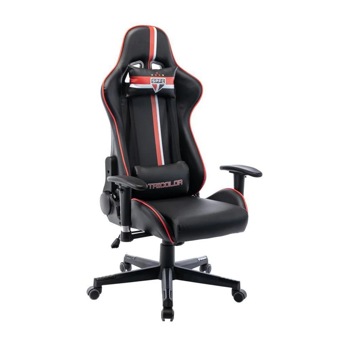 Cadeira Gamer Boxbit Invicto Spfc Base Rodízio - Preto+Vermelho