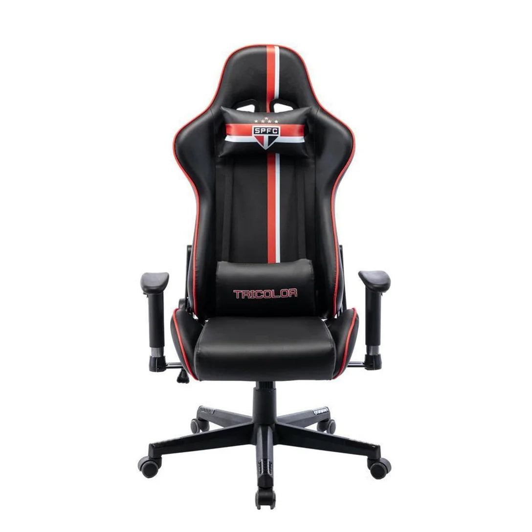 Cadeira Gamer Boxbit Invicto Spfc Base Rodízio - Preto+Vermelho